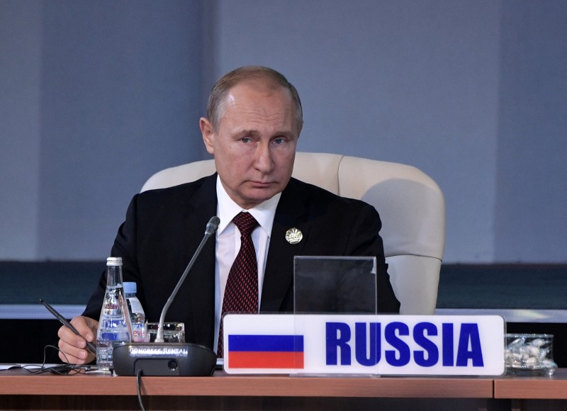 © Reuters. Presidente russo, Vladimir Putin, durante cúpula do Brics em Johanesburgo