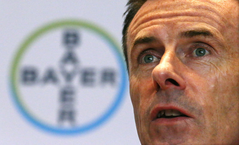 © Reuters. Liam Condon, Bayer's global crop science Chief Executive Officer,  attends a news conference in Sao Paulo