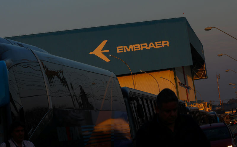 © Reuters. The Brazilian aviation company Embraer factory is seen in Sao Jose dos Campos