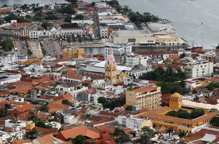 © Reuters. Visão aérea de Cartagena, na Colômbia