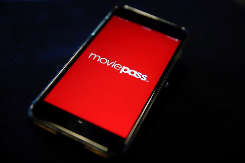 © Reuters. MoviePass, a U.S. movie ticket subscription app, is seen on a mobile phone in this photo illustration in New York