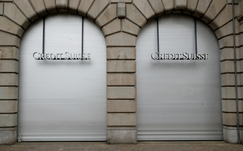 © Reuters. Logo do banco suíço Credit Suisse em agência em Zurique, Suíça
