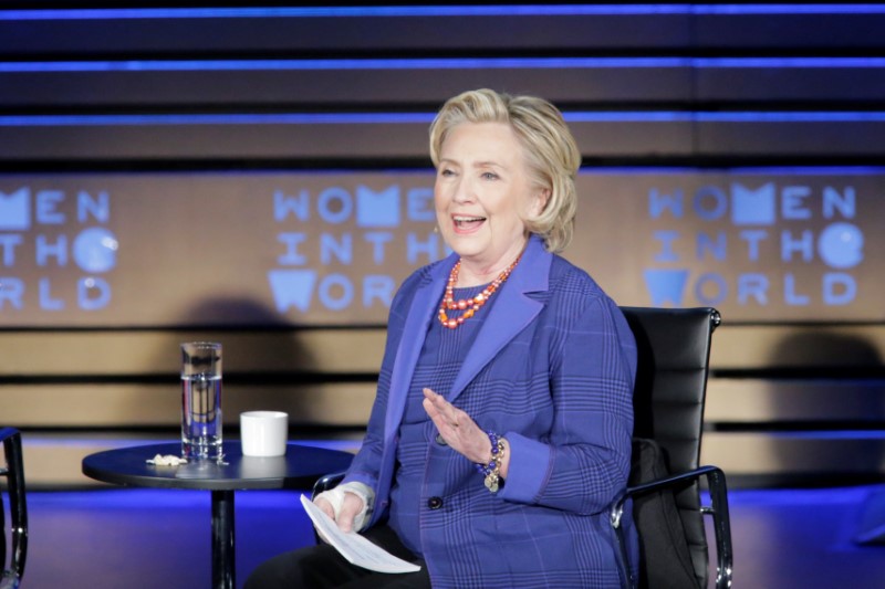 © Reuters. Hillary Clinton fala durante evento em Nova York