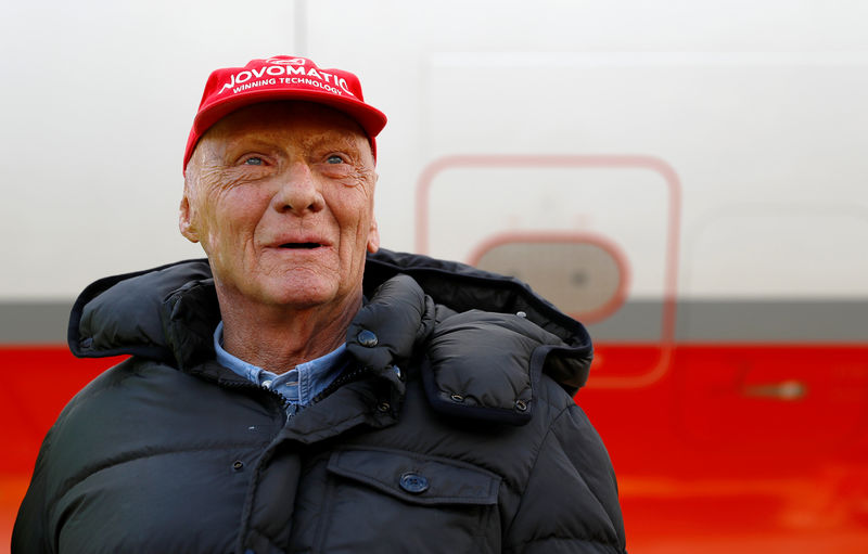 © Reuters. El excampeón de Fórmula 1 Niki Lauda, sometido a un transplante de pulmón