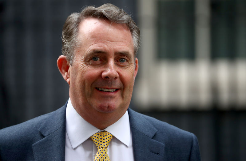 © Reuters. Britain's Secretary of State for International Trade Liam Fox leaves Downing Street in Westminster, London