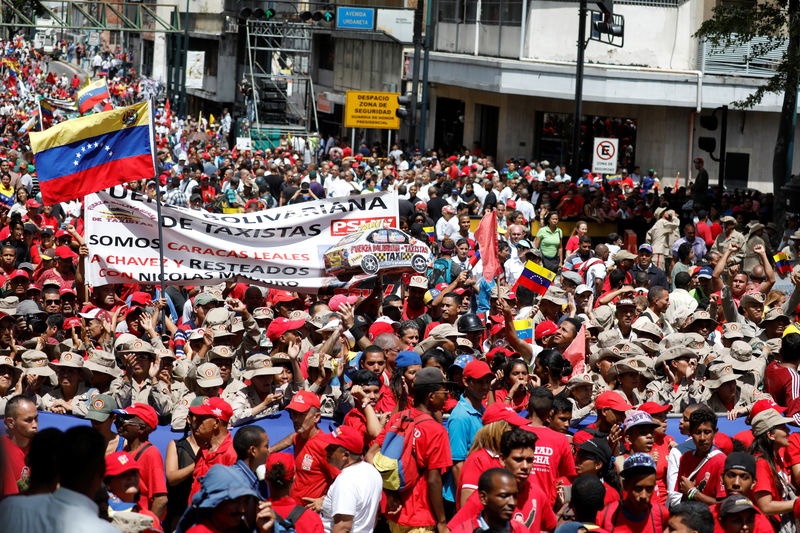 © Reuters. Manifestação de apoio a Maduro em Caracas