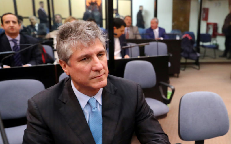 © Reuters. Amado Boudou durante audiência em Buenos Aires