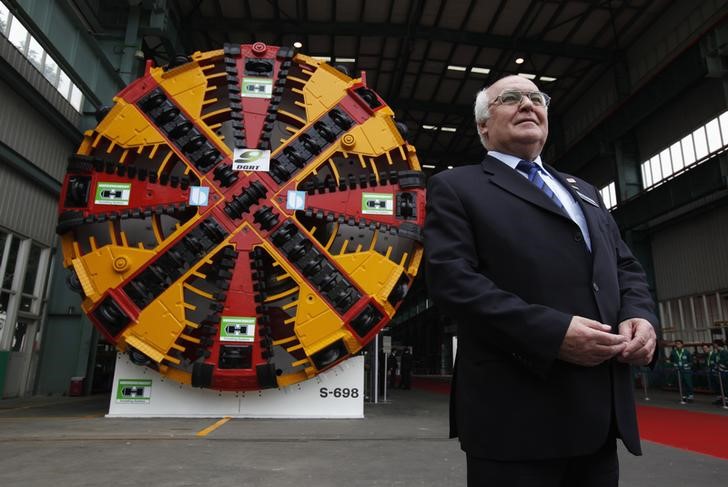 © Reuters. Herrenknecht Tunnelling Equipment Co Ltd Chairman Martin Herrenknecht poses in Guangzhou