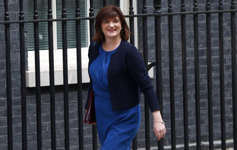 © Reuters. Britain's Education Secretary Nicky Morgan arrives for a cabinet meeting at number 10 Downing Street, in central London