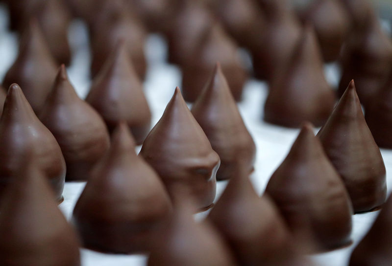 © Reuters. FILE PHOTO: Goods are seen at L. Heiner confectioner's production facility in Vienna