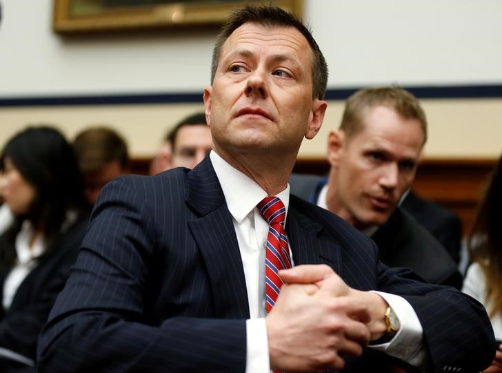 © Reuters. Foto de arquivo de Peter Strzok durante audiência no Congresso dos EUA