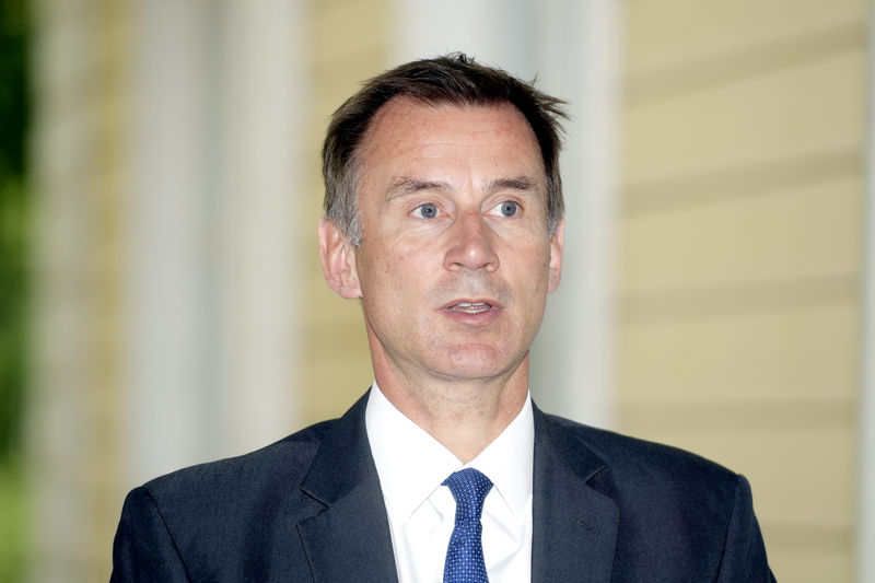 © Reuters. Ministro britânico de Relações Exteriores, Jeremy Hunt