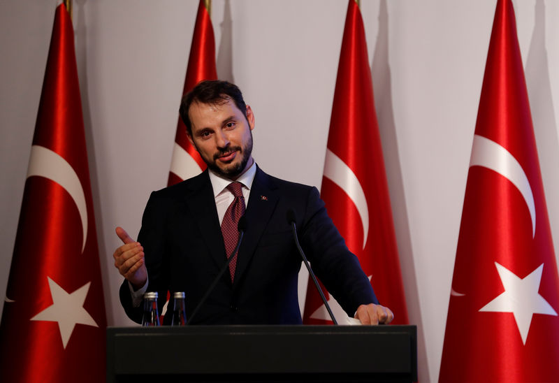 © Reuters. Ministro das Finanças da Turquia, Berat Albayrak