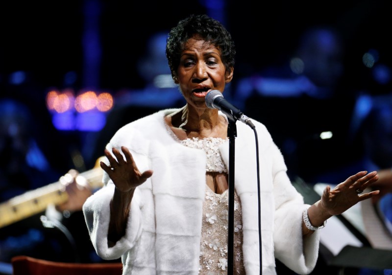 © Reuters. Aretha Franklin durante show em Nova York