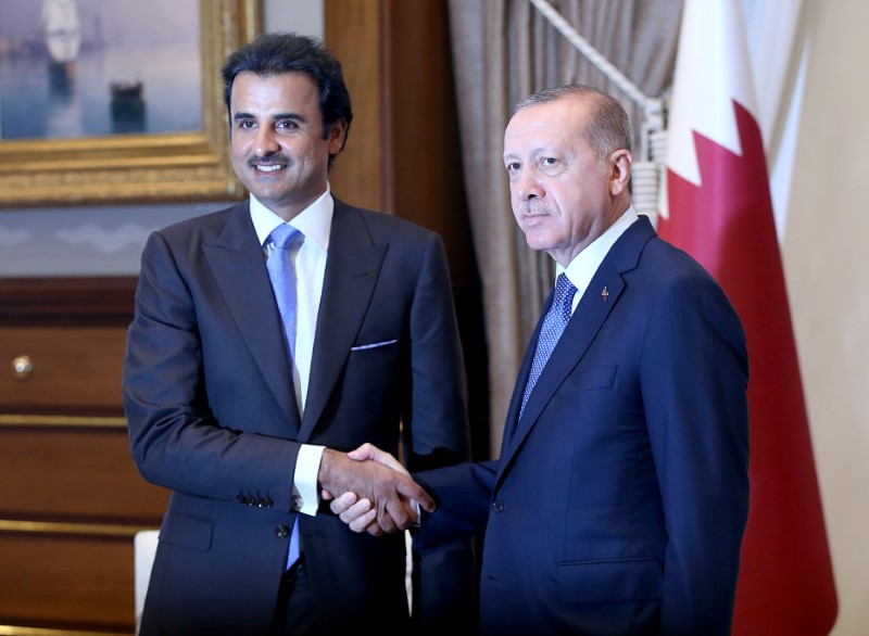 © Reuters. مكتب أردوغان: أمير قطر يتعهد باستثمارات مباشرة بقيمة 15 مليار دولار في تركيا