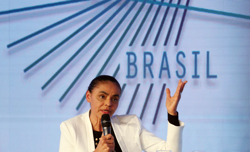 © Reuters. Candidata da Rede à Presidência, Marina Silva, durante evento em São Paulo