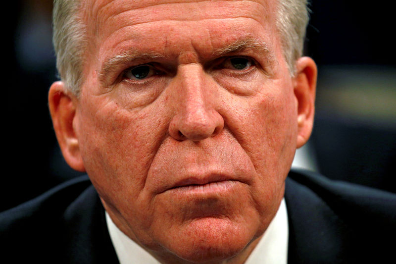 © Reuters. FILE PHOTO: Former CIA Director John Brennan tesifies on Capitol Hill in Washington