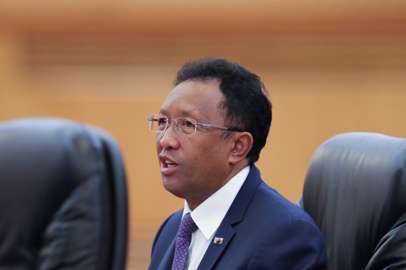 © Reuters. Madagascar President Hery Rajaonarimampianina Visits China