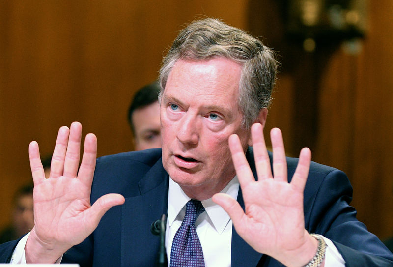 © Reuters. O representante de Comércio dos Estados Unidos, Robert Lighthizer, durante audiência no Senado, em Washington