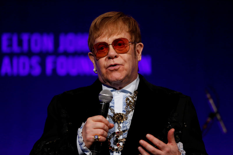 © Reuters. Elton Joh durante evento em Nova York