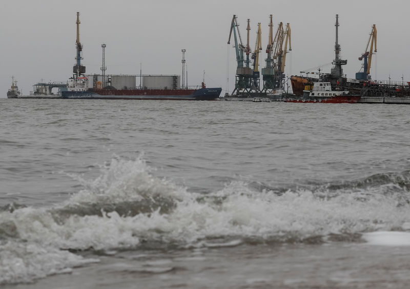 © Reuters. Суда в порту Бердянска