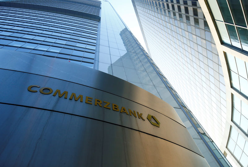 © Reuters. The headquarters of the Commerzbank are pictured before the bank's annual news conference in Frankfurt