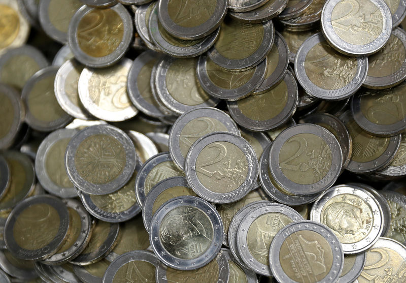 © Reuters. Imagem ilustrativa de moedas de euro