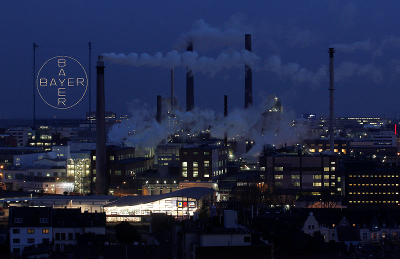 © Reuters. FILE PHOTO: A plant belonging to Germany's largest drugmaker Bayer is seen in Leverkusen