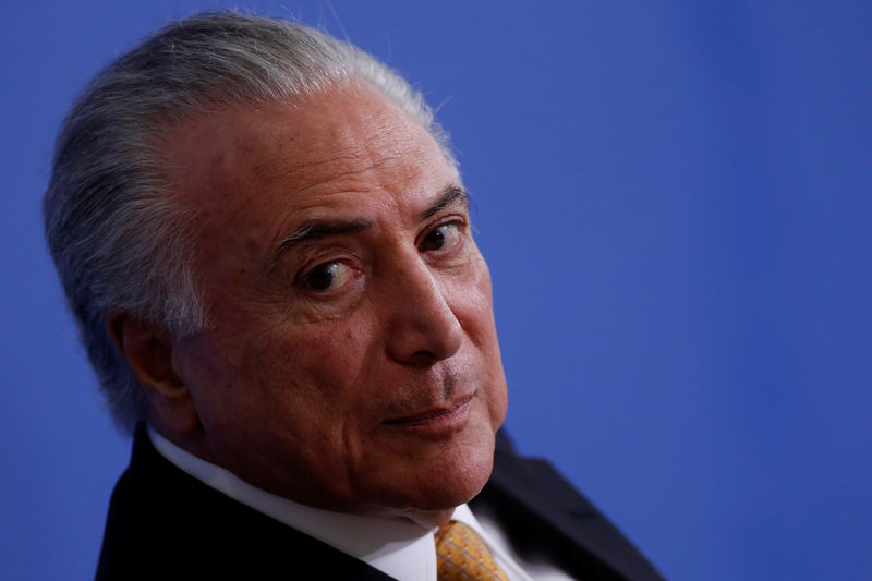 © Reuters. Temer em Brasília