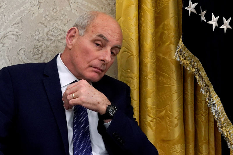 © Reuters. Imagen de archivo. John Kelly, jefe de gabinete de la Casa Blanca, durante un acto con el presidente de EEUU Donald Trump en Washington