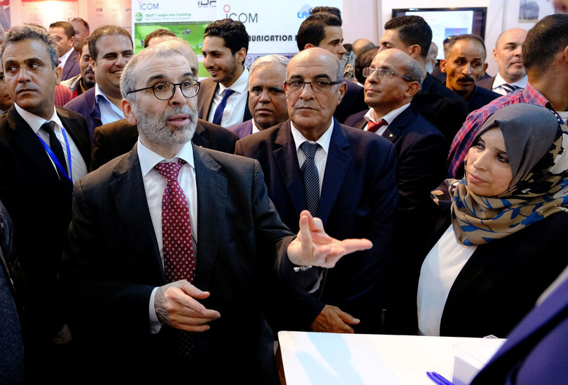 © Reuters. Mustafa Sanalla, the chairman of state oil firm NOC, attends Benghazi International forum and Exhibition of Oil and Gas in Benghazi