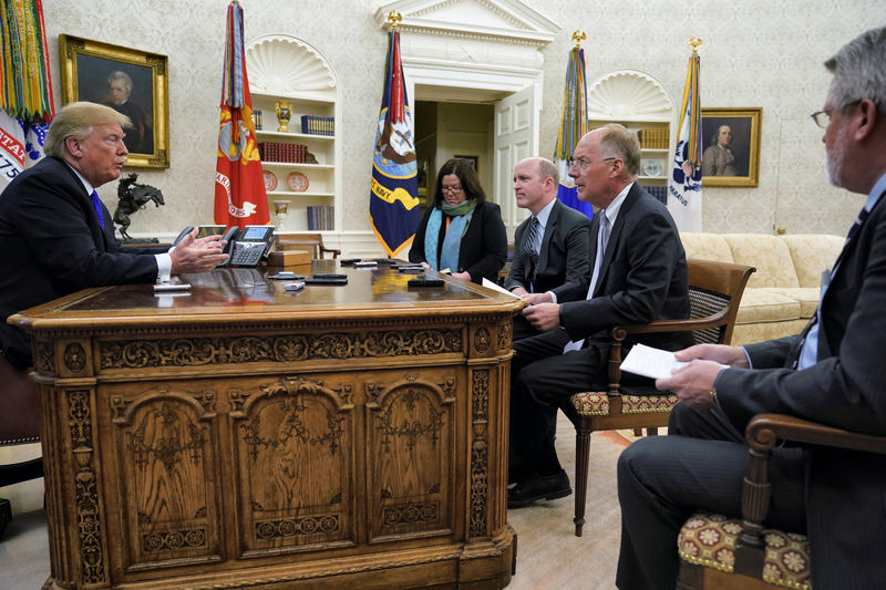 © Reuters. Presidente dos EUA, Donald Trump, durante entrevista à Reuters na Casa Branca