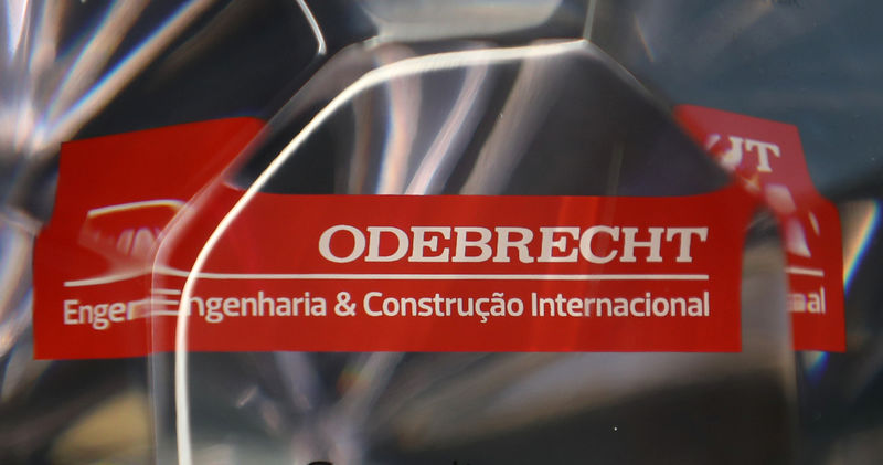 © Reuters. El logo de Odebrecht SA en su sede de Sao Paulo. Imagen de archivo