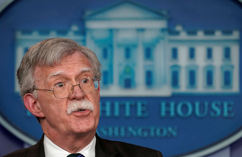 © Reuters. Assessor de segurança nacional dos EUA, John Bolton, na Casa Branca