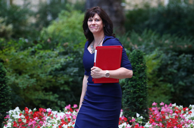 © Reuters. Britain's Minister of State for Energy Claire Perry arrives in Downing Street, London