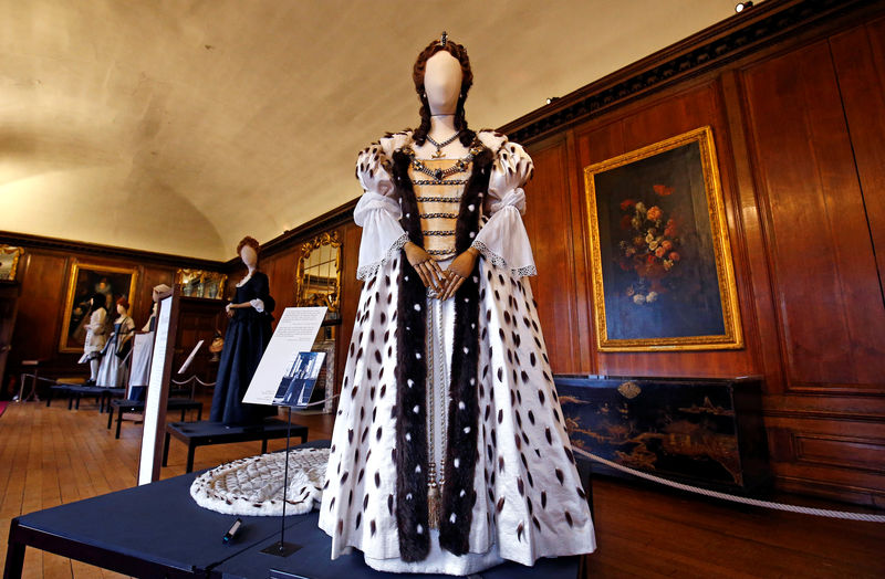 © Reuters. An exhibition of costumes, designed by Academy Award and BAFTA winner Sandy Powell for the movie The Favourite, opens to the public at Kensington Palace in London