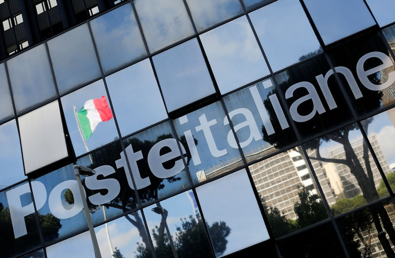 © Reuters. FILE PHOTO: Poste Italiane headquarter is seen in Rome