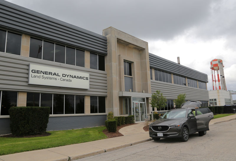 © Reuters. A building on the grounds of the General Dynamics Land Systems - Canada factory is seen in London