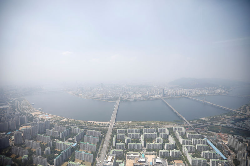 © Reuters. A view of Seoul shrouded in smog is seen at Seoul Sky, in Seoul