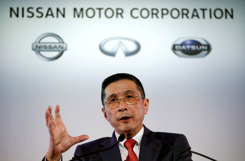 © Reuters. Presidente-executivo da Nissan, Hiroto Saikawa, concede entrevista coletiva na sede da empresa em Yokohama