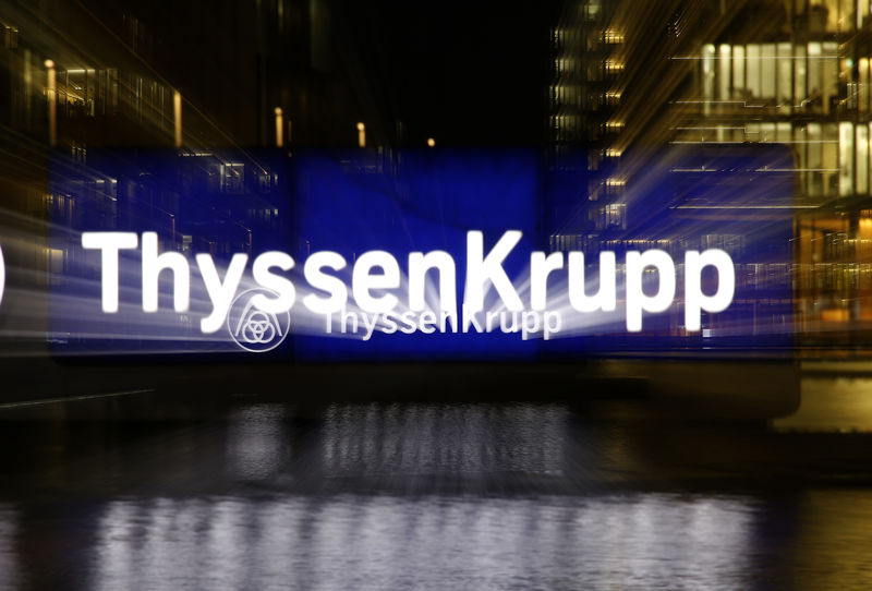 © Reuters. The headquarters of Germany's top steelmaker ThyssenKrupp are seen in Essen