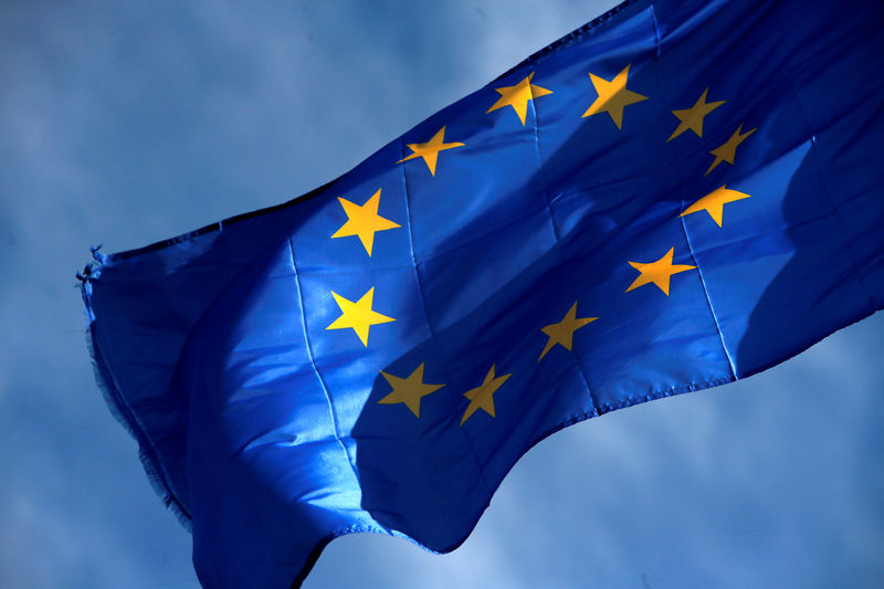 © Reuters. Bandeira da União Europeia, em Gibraltar