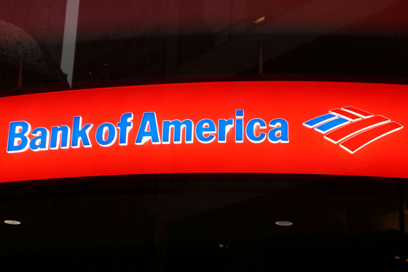 © Reuters. FILE PHOTO: A Bank of America logo is pictured in the Manhattan borough of New York City