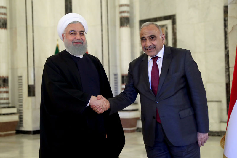 © Reuters. تلفزيون العراق: روحاني يتطلع لإقامة مشروع سكك حديد مع العراق قريبا