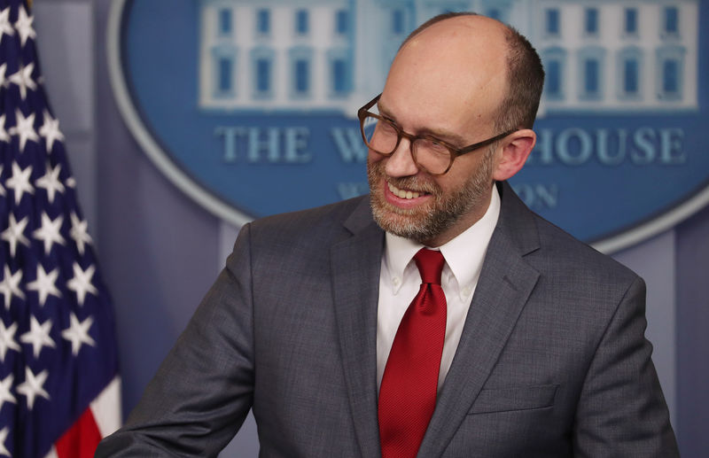 © Reuters. OMB Acting Director Vought holds press briefing at the White House in Washington
