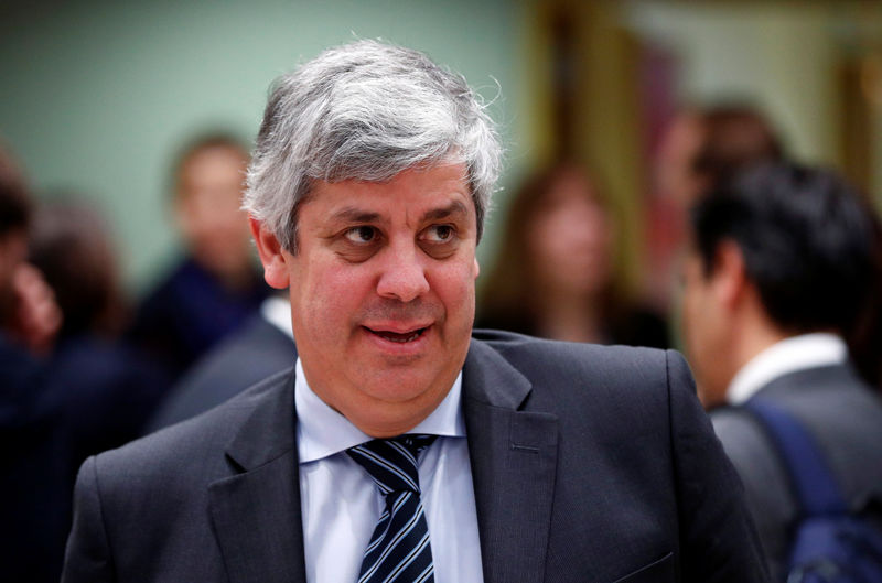 © Reuters. FILE PHOTO:  Eurogroup President Centeno attends a eurozone finance ministers meeting in Brussels