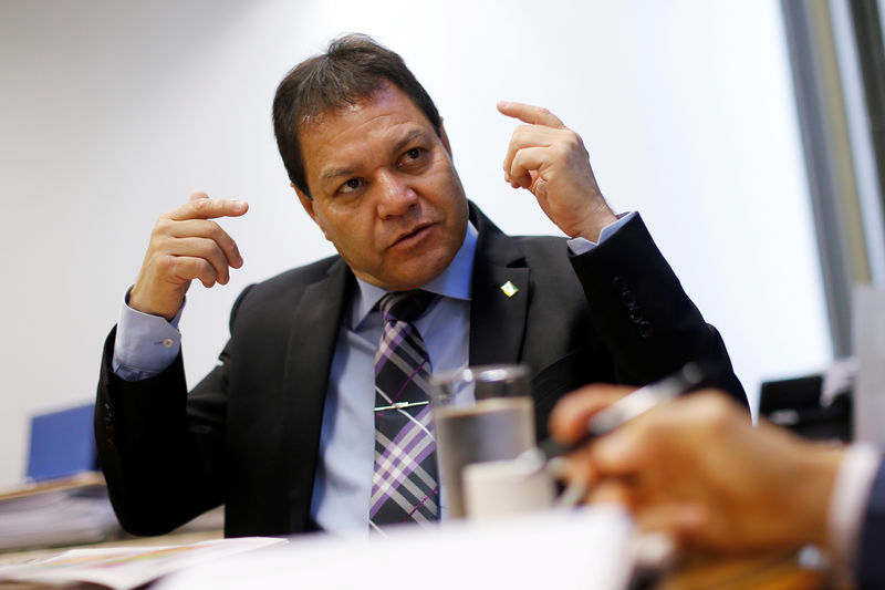 © Reuters. FILE PHOTO:  Secretary for Investment Partnerships Program Adalberto Santos de Vasconcelos gestures during an interview for Reuters in Brasilia