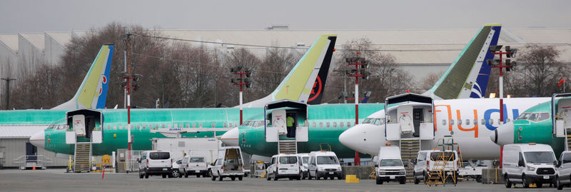 © Reuters. Aviones Boeing 737 MAX estacionados en una planta de producción de la compañía en Renton, Washington