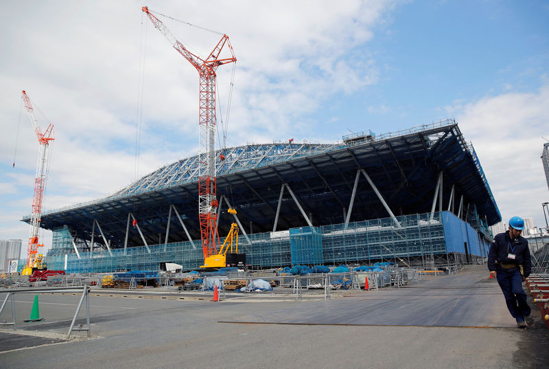 © Reuters. Foto de archivo de la construcción del Ariake Gymnastics Centre para los Juegos Olímpicos de Tokio 2020