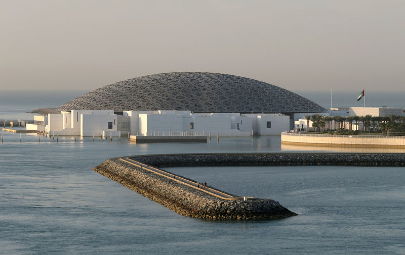 © Reuters. FILE PHOTO: General view of The Louvre Abu Dhabi Museum in Abu Dhabi